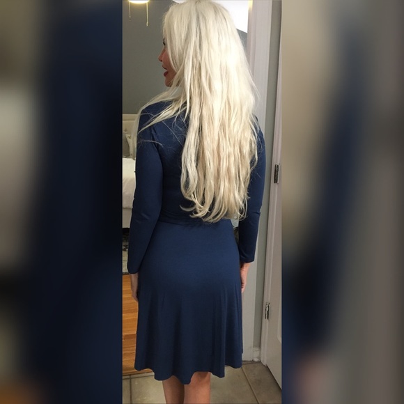 LAST 1! 💕Midi Teal Wrap Dress! Perfect! 😊 - Picture 4 of 4